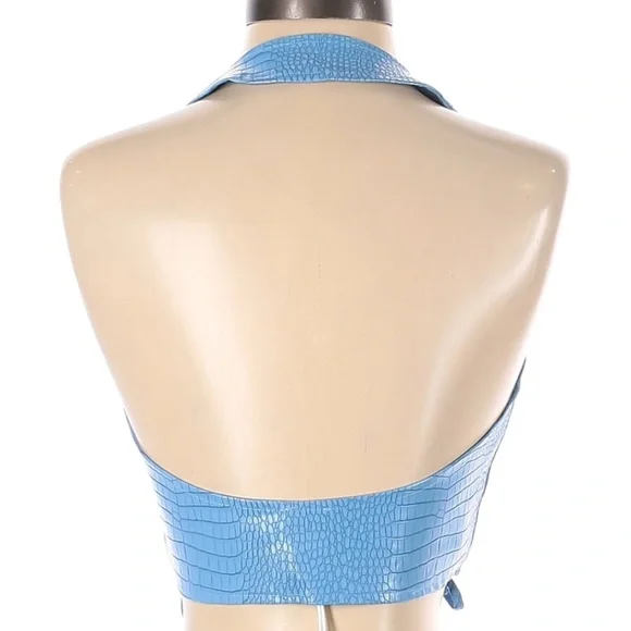 Princess Polly Blue Set - Faux Leather Size 4 - Picture 3 of 5